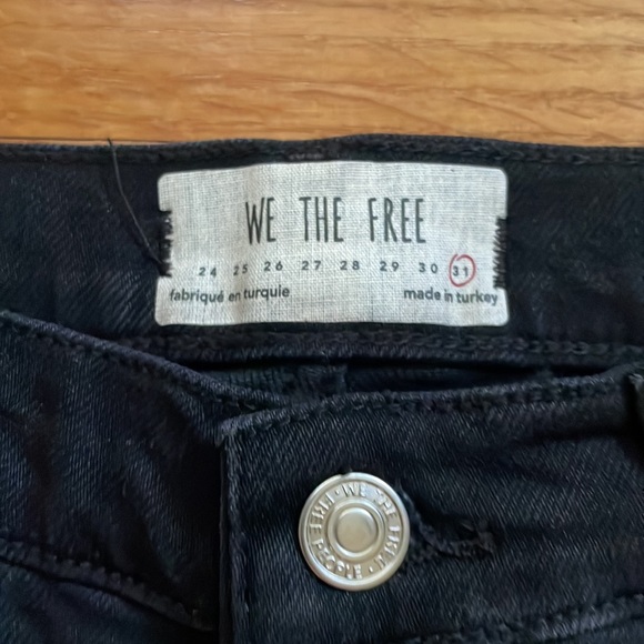 Free People Stella Black Hi Rise Skinny Jeans 31 B11 - Picture 4 of 10